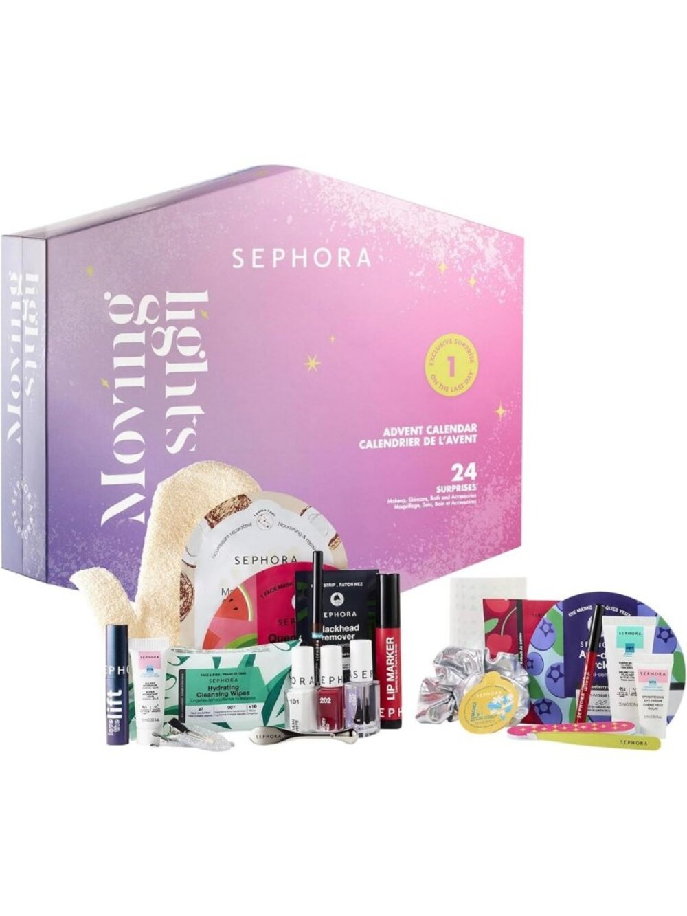 2024 Advent Calendar with Moving Lights - 24 Surprises: Makeup, Skincare